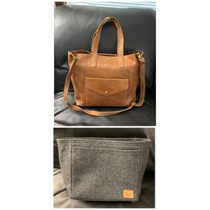 Sseko shopper tote & wool tote organizer